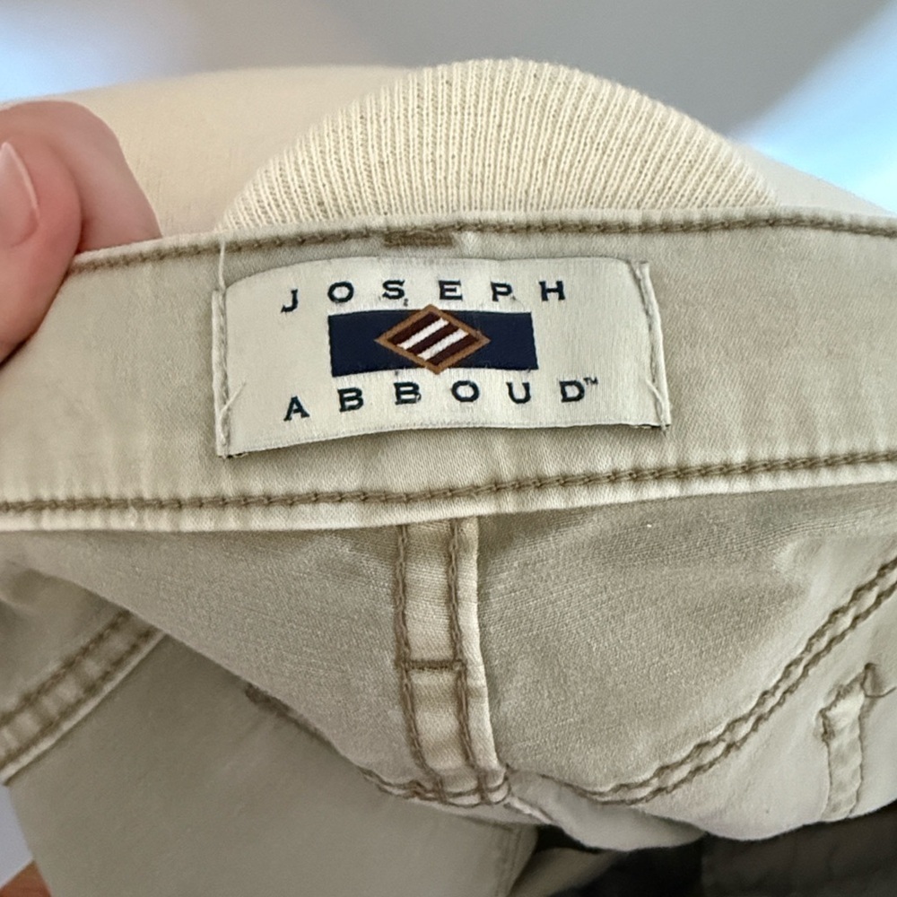Joseph Abboud Khaki Chino Pants Men’s 38x32 Business Casual Dress Pants - Picture 4 of 4